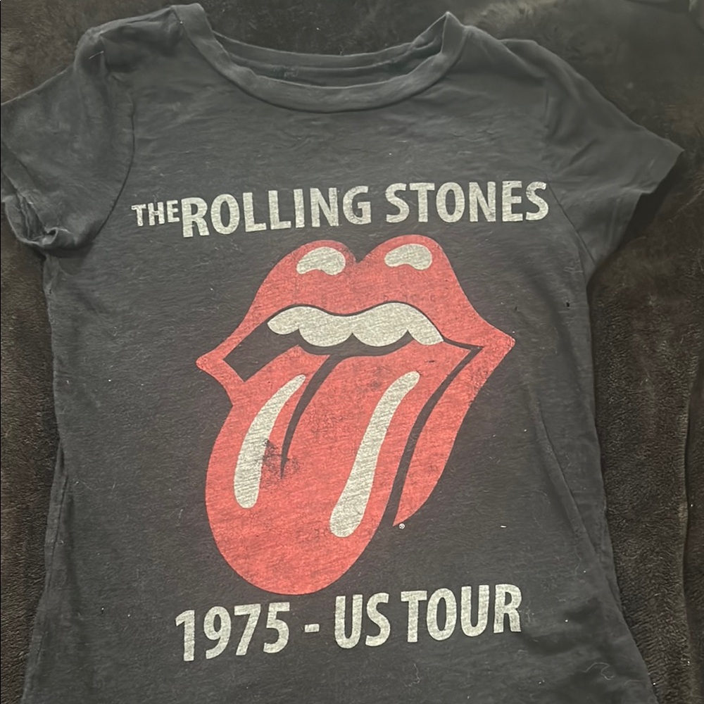 The Rolling Stones Black and Red Short Sleeve Tee